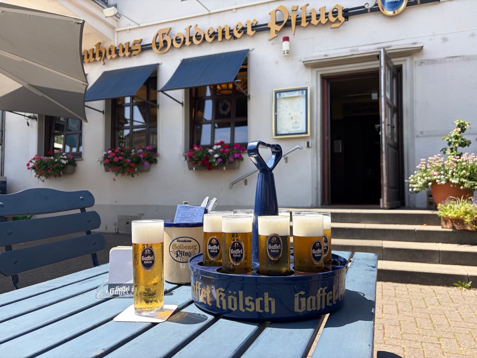 Gaffel Kölsch Kranz im Biergarten